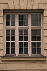 Munich, Germany - May 01, 2022: Old Decorative Wooden window.