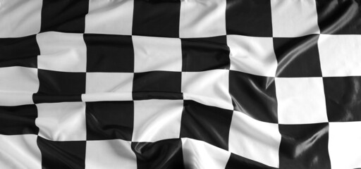 Checkered black and white racing flag