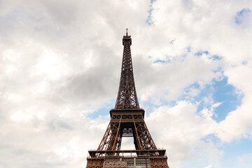 Fototapeta na wymiar Top of Eiffel Tower, Paris, France