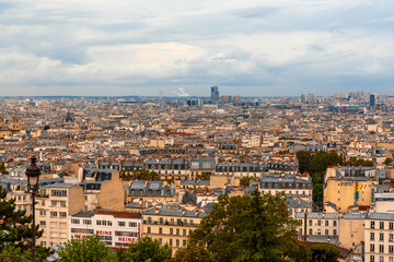 View of Paris City Architecture. Buildings, streets