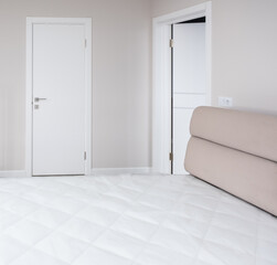 Interior of comfortable modern bedroom