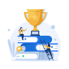 Concept distance learning, education, business goal, idea, online courses, education, online books for web page