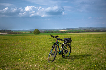 Obraz na płótnie Canvas bicycle on the field