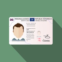 Austrian identity card vector work