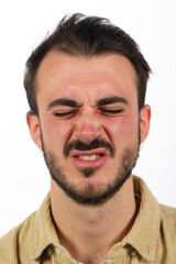 Obraz premium funny expression of a young caucasian man