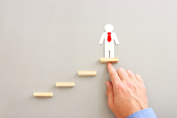 business concept image of person figure, human resources and management concept