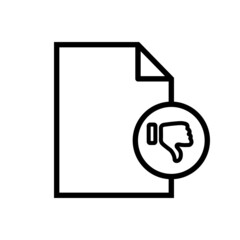 Vector illustration. Outline black icons of electronic and paper documents. Document flow management. Paper sheet icon.