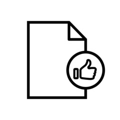 Vector illustration. Outline black icons of electronic and paper documents. Document flow management. Paper sheet icon.