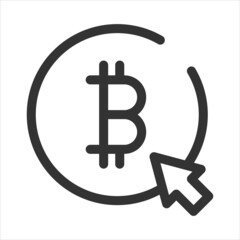 Bitcoin icon sign payment symbol. Cryptocurrency logo. Simple vector.