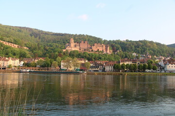 Fototapeta na wymiar Heidelberg Castle | Viewed from the opposing side of the River Neckar