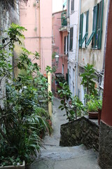 Fototapeta na wymiar Hiking the Cinque Terre | Vernazza alleyways