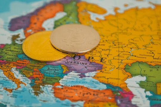 Gold and Silver Bitcoin map with focus on Ukraine
