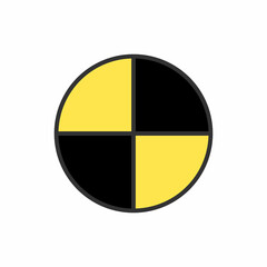 Fototapeta premium crash test icon vector illustration isolated on white background
