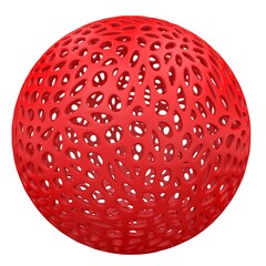 A beautiful view of ball with trypogen effect on a white background.