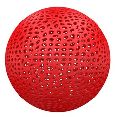 A beautiful view of ball with trypogen effect on a white background.
