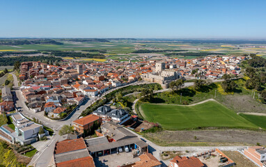 Panoramic view of Portillo, a Spanish municipality and town in the province of Valladolid, Spain