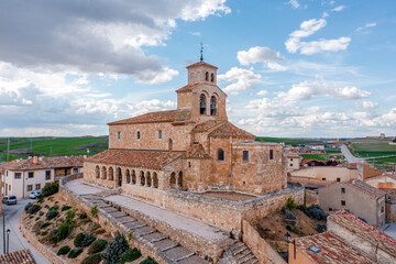 church Santa Maria del Rivero, romanesque style landmark and public monument from 12th century, in...