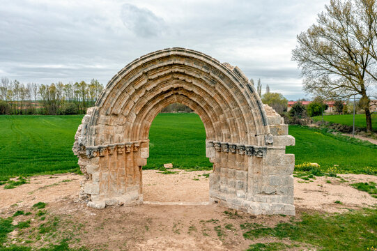 San Miguel de Mazarreros arch in Sasamon Spain