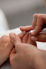 Professional hardware manicure using automatic electric manicure drill polish remover for nail, Manicure, Nails Polish Procedure, hardware manicure, electric nail