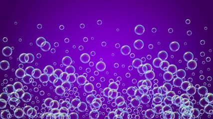 Cleaning foam. Soap bubble. Detergent suds for bath. Shampoo. Aqua 3d vector illustration design. Rainbow fizz and splash. Realistic water frame and border. colorful liquid cleaning foam.