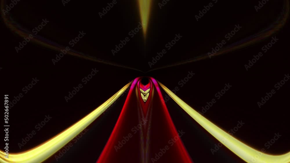 Poster red tunnel. computer generated 3d render