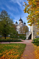 Aleksander Nevsky Cathedrale in capital of Estonia in Tallinn