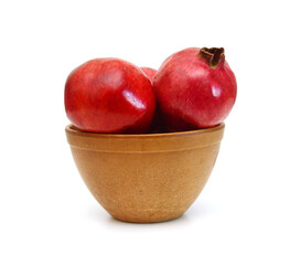 pomegranate isolated on the white background 