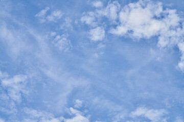 Beatiful blue sky with clouds on a sunny day