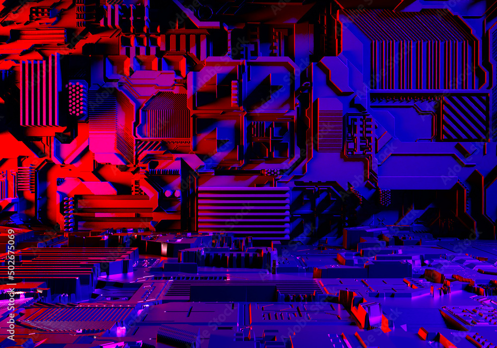 Poster mining crypto concept. bitcoin and ethereum equipment. cryptocurrency mining board. mining bitcoin b
