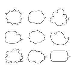 右吹き出し（モノクロ）