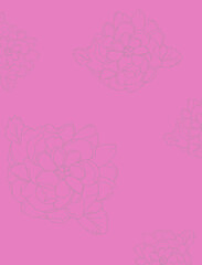 pink background with flowers