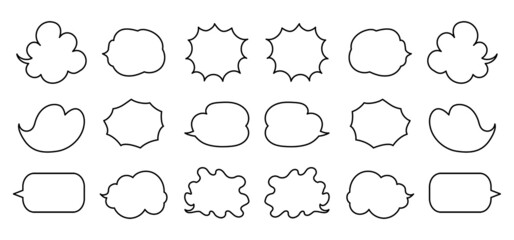 左右吹き出し（モノクロ）