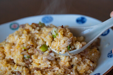 	湯気とチャーハン