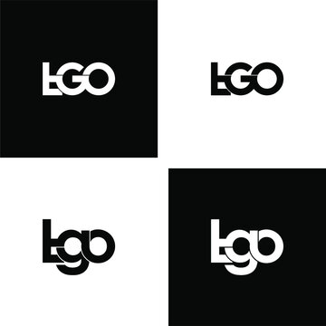 tgo letter original monogram logo design set
