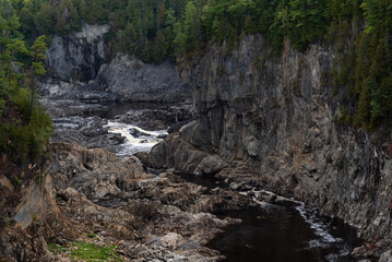 Canyon of the St John river at Grand Falls, Nouveau-Brunswick, Canada