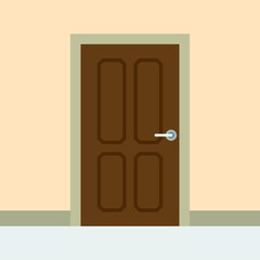 wooden door vector for website symbol icon presentation