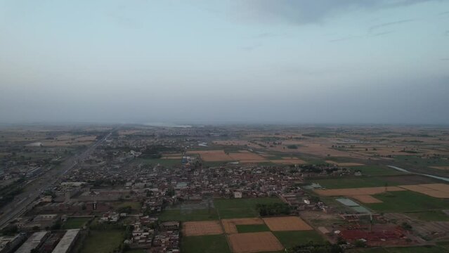 Gorgeous Aerial Views of Kala Shah Kako, Ravi Ryan and SA Gardens Housing Society Punjab Pakistan