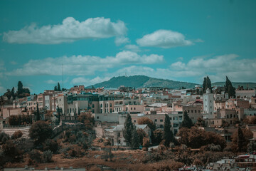 Fototapeta na wymiar Panorama view of the Old medina Fez city