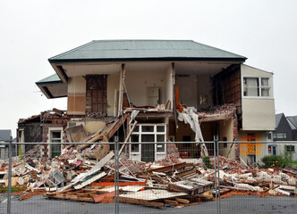 Earthquake - House destoyed.