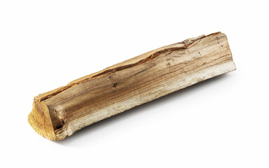 Firewood placed on white background