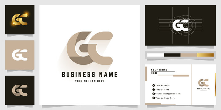 Letter Gc or Ge monogram logo
