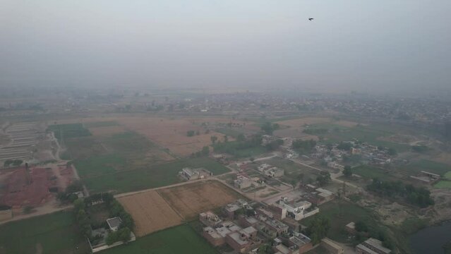 Gorgeous Aerial Views of Kala Shah Kako, Ravi Ryan and SA Gardens Housing Society Punjab Pakistan
