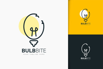 Bulb logo design linear style