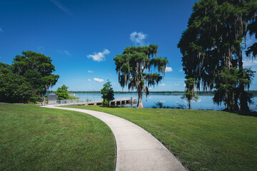 Central Winds Park on Lake Jesup in Winter Springs, a suburb of Orlando, Florida