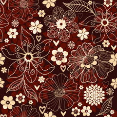 seamless pattern with flowers