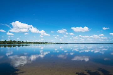 Lake Jesup reflections at Overlook Park in Seminole County, Florida