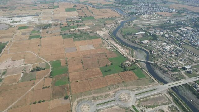 Gorgeous Aerial Views of Kala Shah Kako, Ravi Ryan and SA Gardens Housing Society Punjab Pakistan