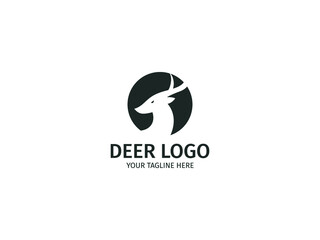 Deer logo with shape circle