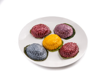 Nyonya angku kueh is traditional food prepared during festive celebration in Malaysia. Also known as red tortoise cake.