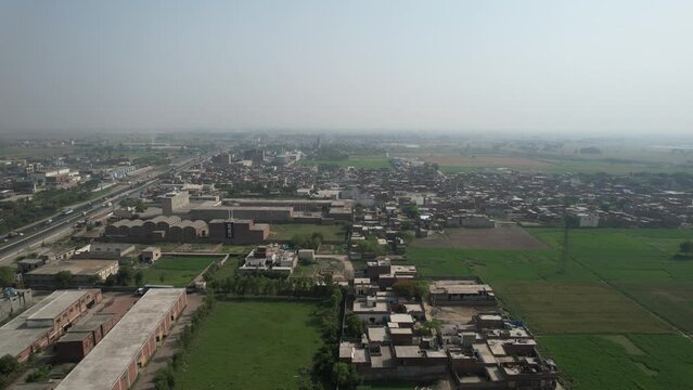 Gorgeous Aerial Views of Kala Shah Kako, Ravi Ryan and SA Gardens Housing Society Punjab Pakistan
